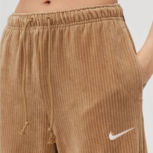 Nike Tan Velour Drawstring Pants